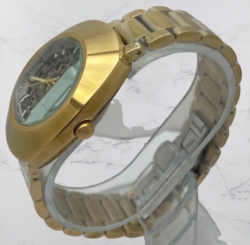 Refurbished Beautiful Gold-Tone Rado Diastar Skeleton Automatic Working Watch