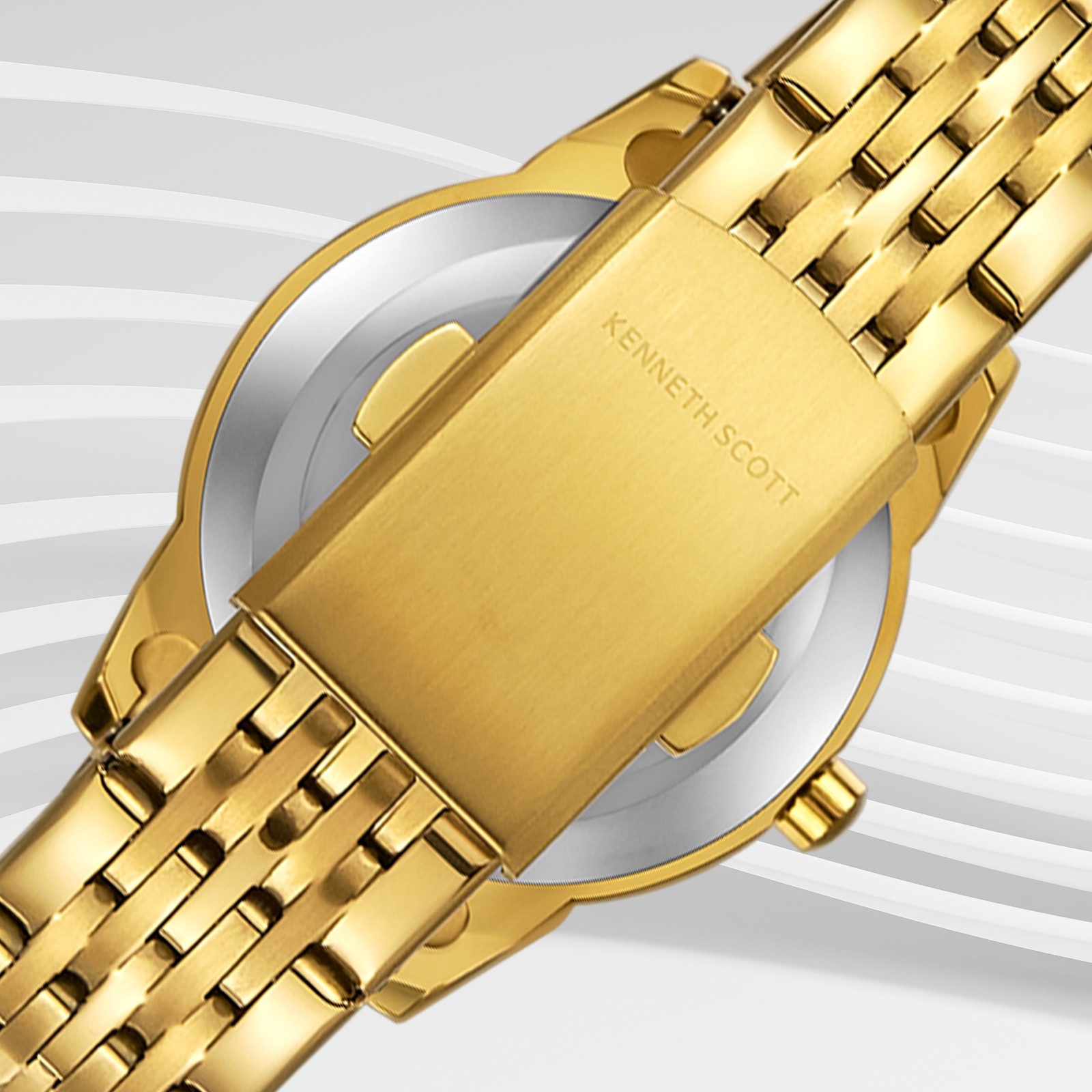 Kenneth Scott Women’s Analog Watch | Champagne Dial, 32mm, 30 m (3 ATM)