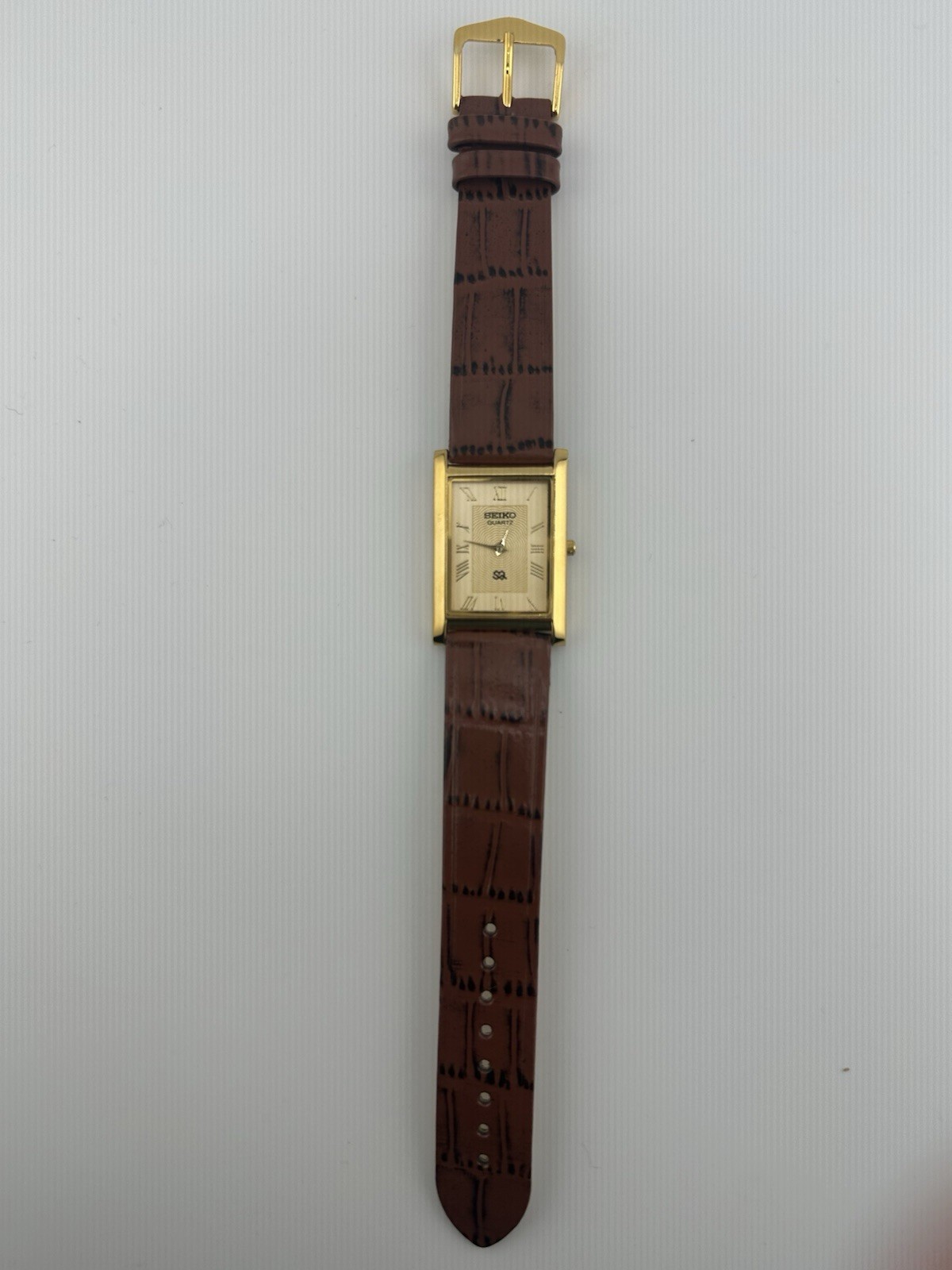 GOLD DIAL-Vintage Seiko Slim Quartz Men’s Wrist Watch