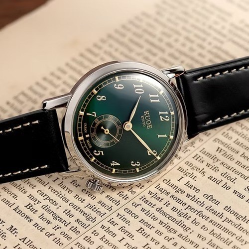 KUOE KYOTO OLD SMITH 90-007 Small Seconds Automatic Black Dial Cordovan Strap