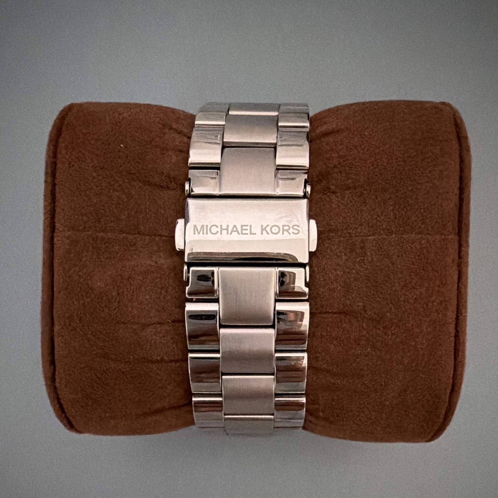 Michael Kors Slim Runway Quartz 42mm Silver Dial Bracelet 50m w/ Box Papers