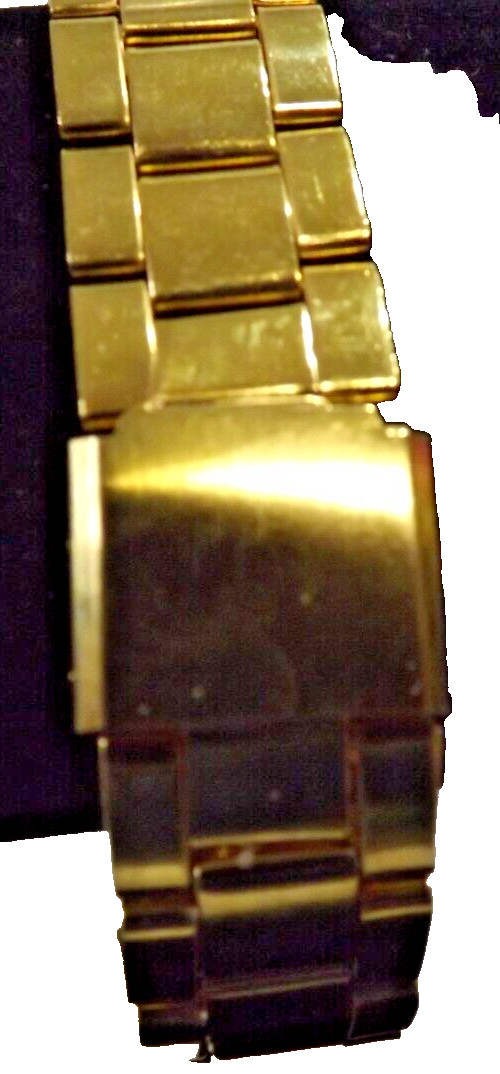 Geneva GoldTone Face Casing & Band Numerical Second Hand Rhinestone Quartz NEW