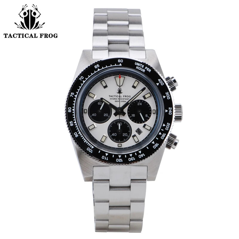 Tactical Frog V2 Solar Chronograph Watch Sapphire Crystal Ceramic Bezel 20Bar