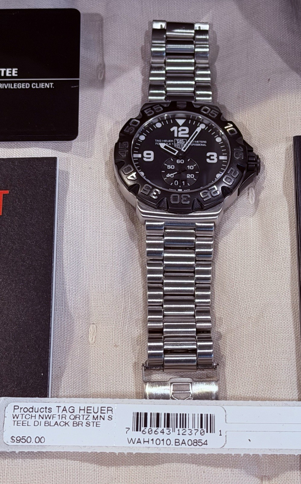 TAG Heuer Formula 1 Quartz 44mm 200m Black Dial Sapphire w/ Box Papers