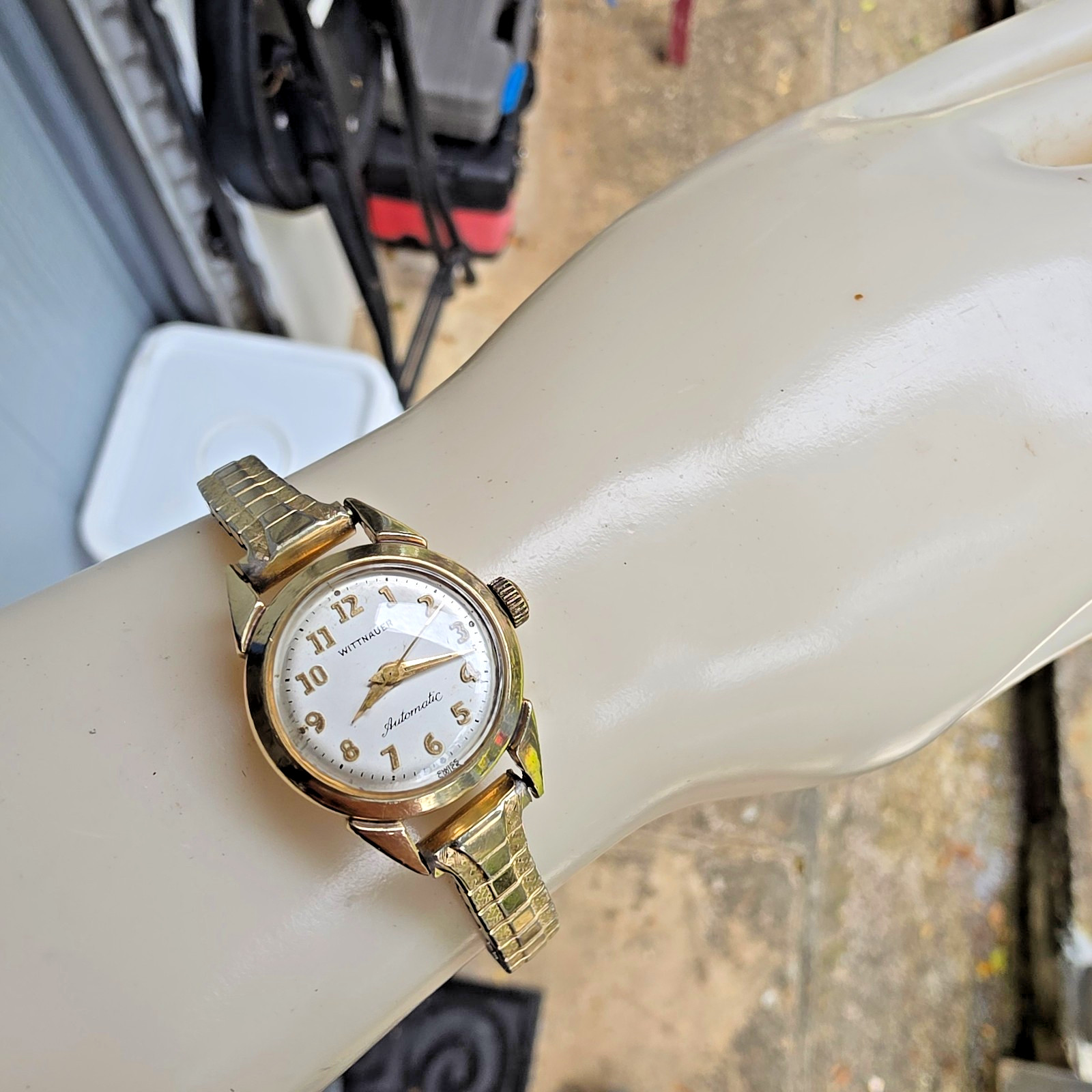 Vintage WITTNAUER Ladies automatic watch 10K GoldFilled Numeric Dial swiss 1960s