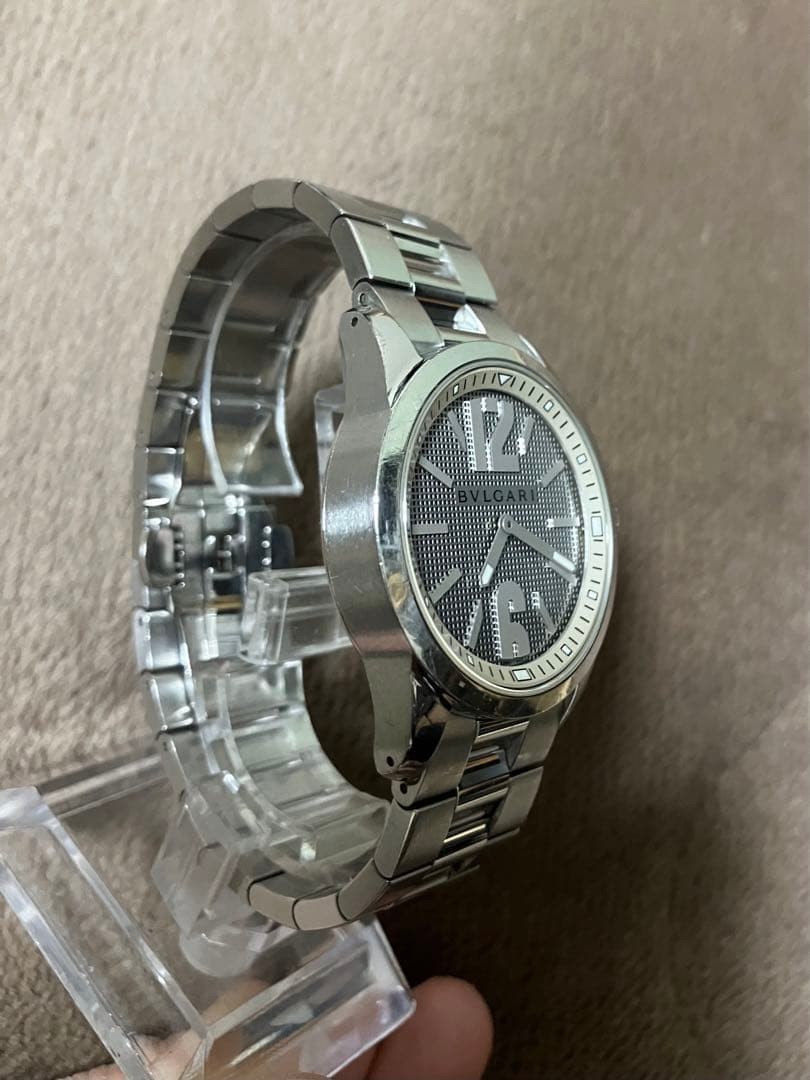 Bvlgari Solotempo ST37S Quartz Watch 37mm Excellent Condition Box & Papers Japan