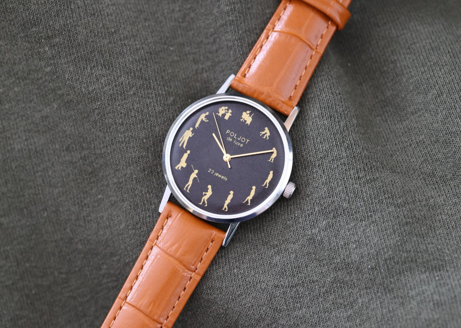 Soviet Watch Poljot De Luxe “Human Evolution”. Ultra Slim Movements Cal. 2209