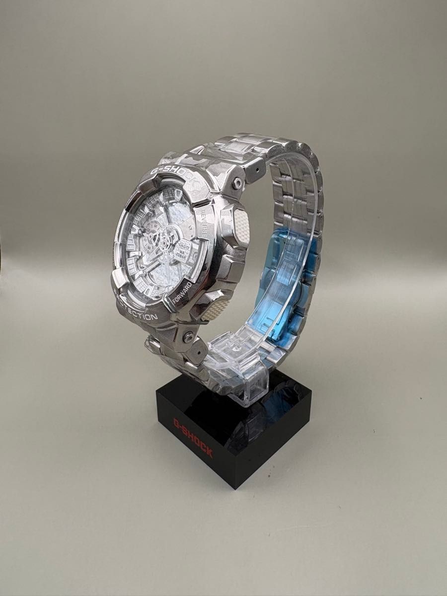 Excellent condition new battery CASIO G SHOCK GA 110SCM Camouflage Silver