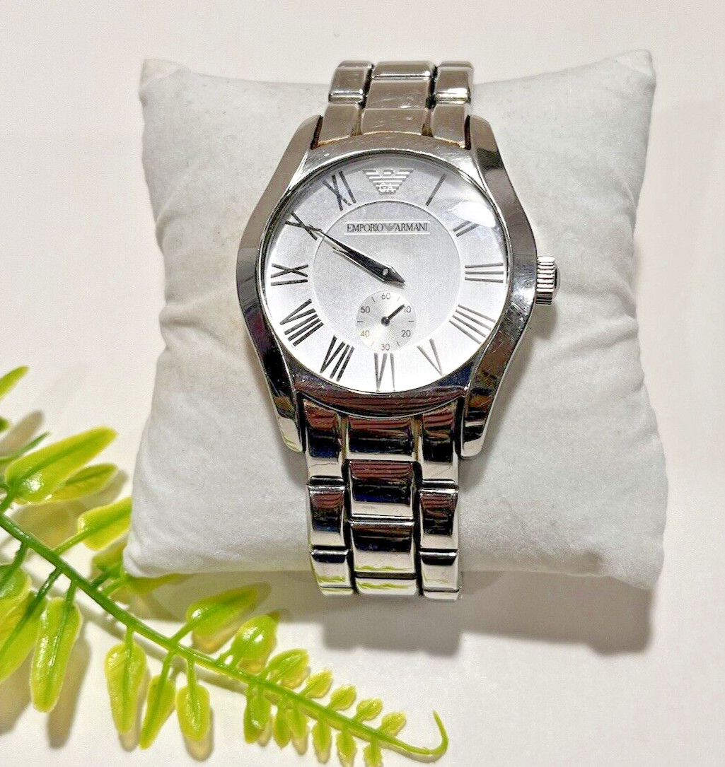 Emporio Armani Watch Men Stainless Original Wrist Band Up To 164 Feet underwater