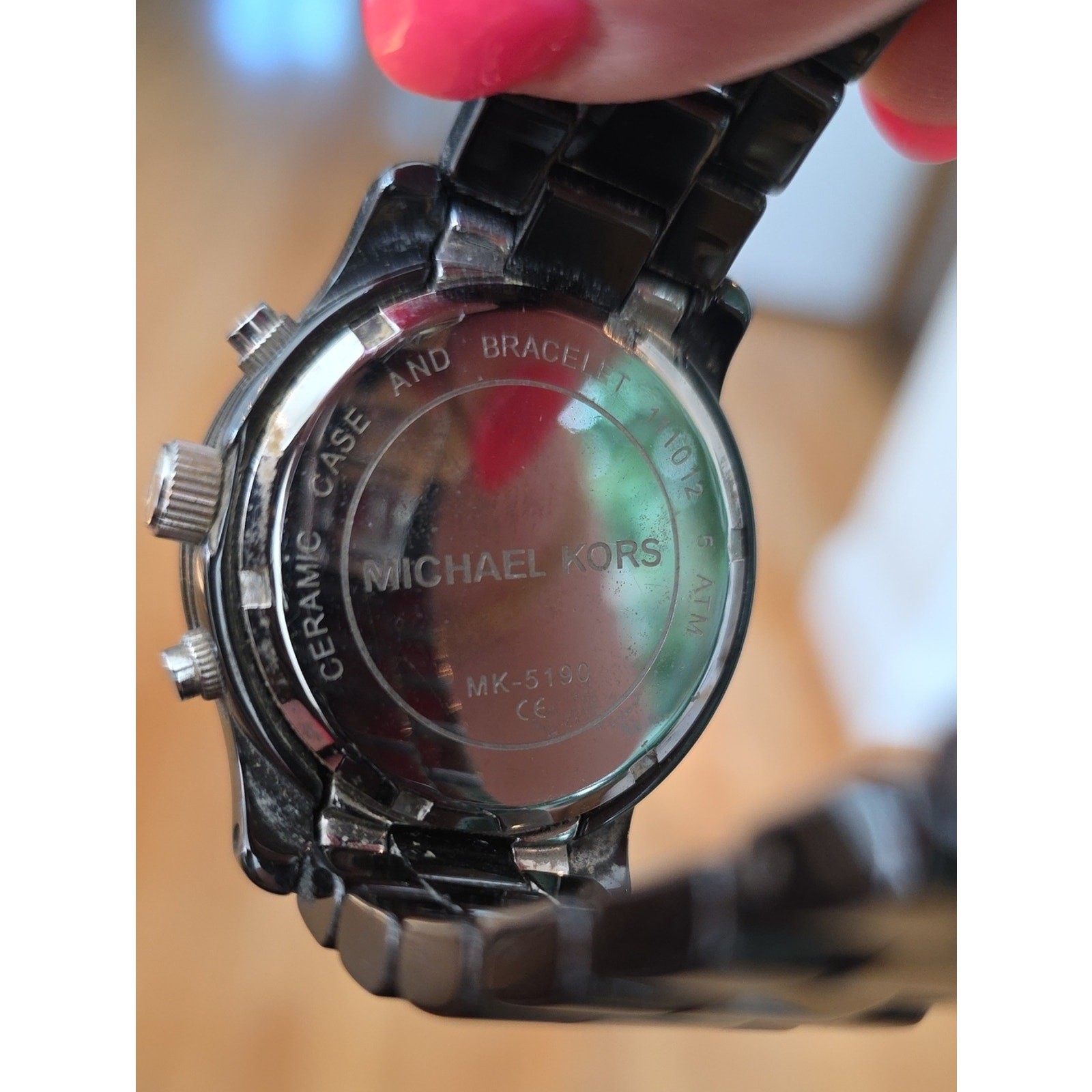 Michael Kors MK5190 Black Crystal-Bezel Chronograph Watch