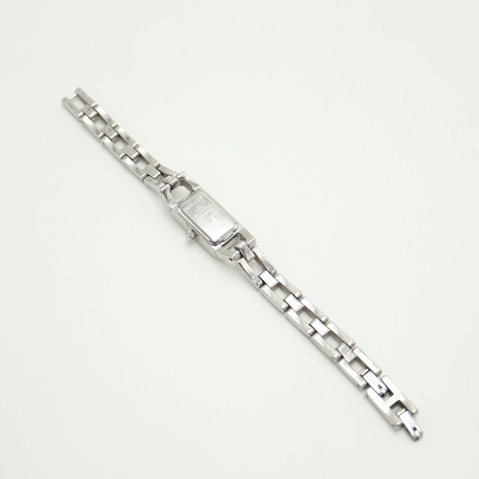 Fossil Petite Silver Tone Tank 12mm Womens Watch 5.75″ Steel ES1510 New Battery