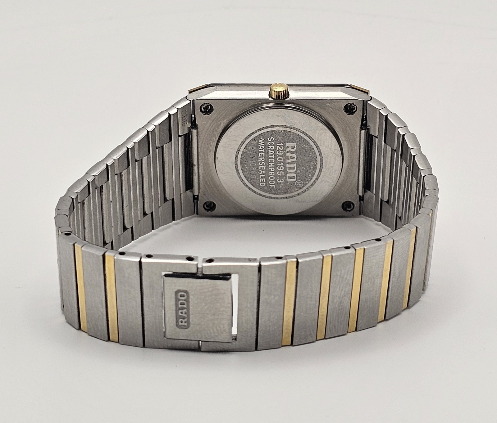 Vintage 80’s Rado Diastar 129.0195.3 Two Tone Men’s Watch ~New Battery ~ Nice !!