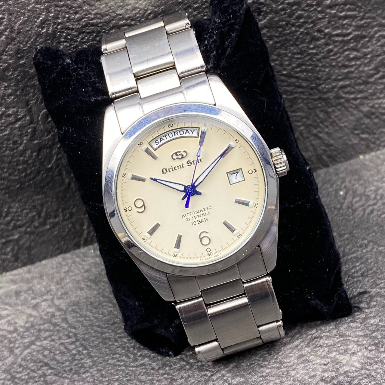 Rare ORIENT STAR President Automatic EV0F-C0 White Dial Men’s Watch Vintage
