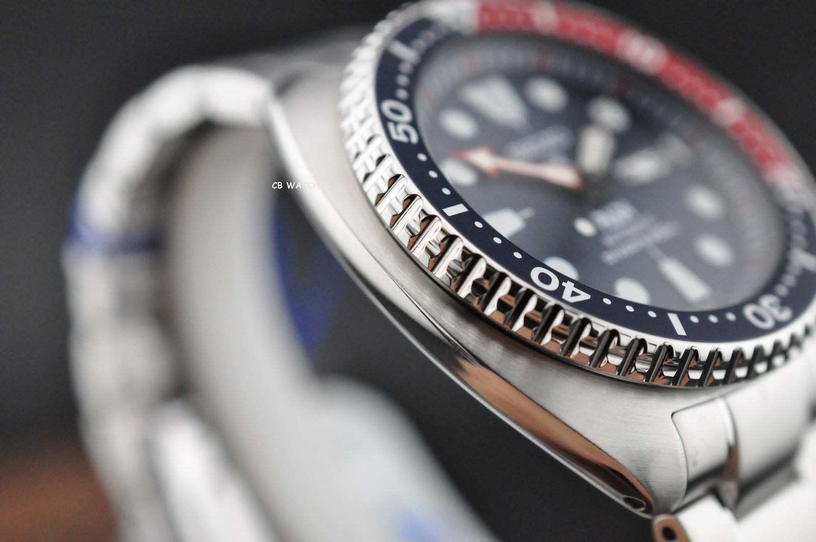 Seiko Padi Prospex Turtle Pepsi 45 mm Automatic Stainless Steel Watch SRPE99