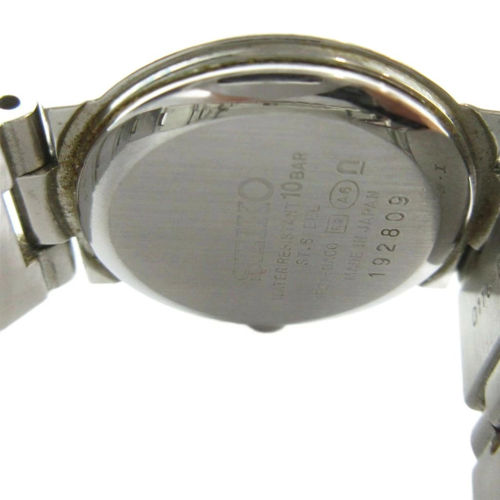 Used SEIKO 1F21 0AC0 LUKIA Wristwatch Quartz Red Dial Logo Silver GY11 MQ Ladies