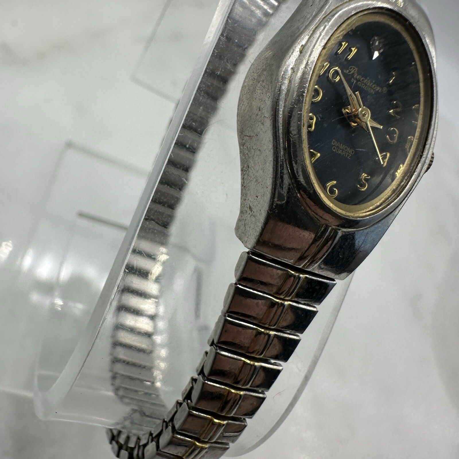 Precision by GRUEN GP418L Diamond Quartz Women’s Watch Sz. 6.2″ New Battery