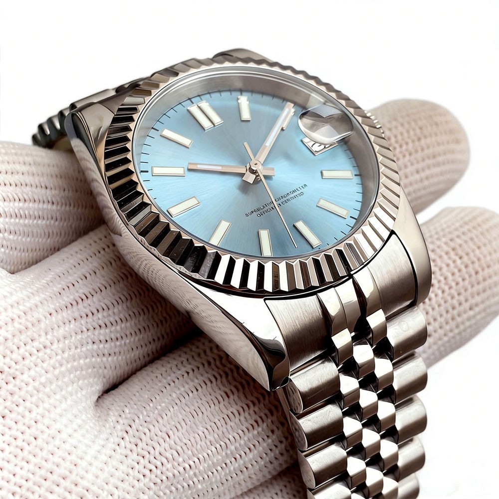 36mm/39mm Tandorio Lumen Fluted Bezel Sapphire Glass 20ATM NH35A Men Auto Watch