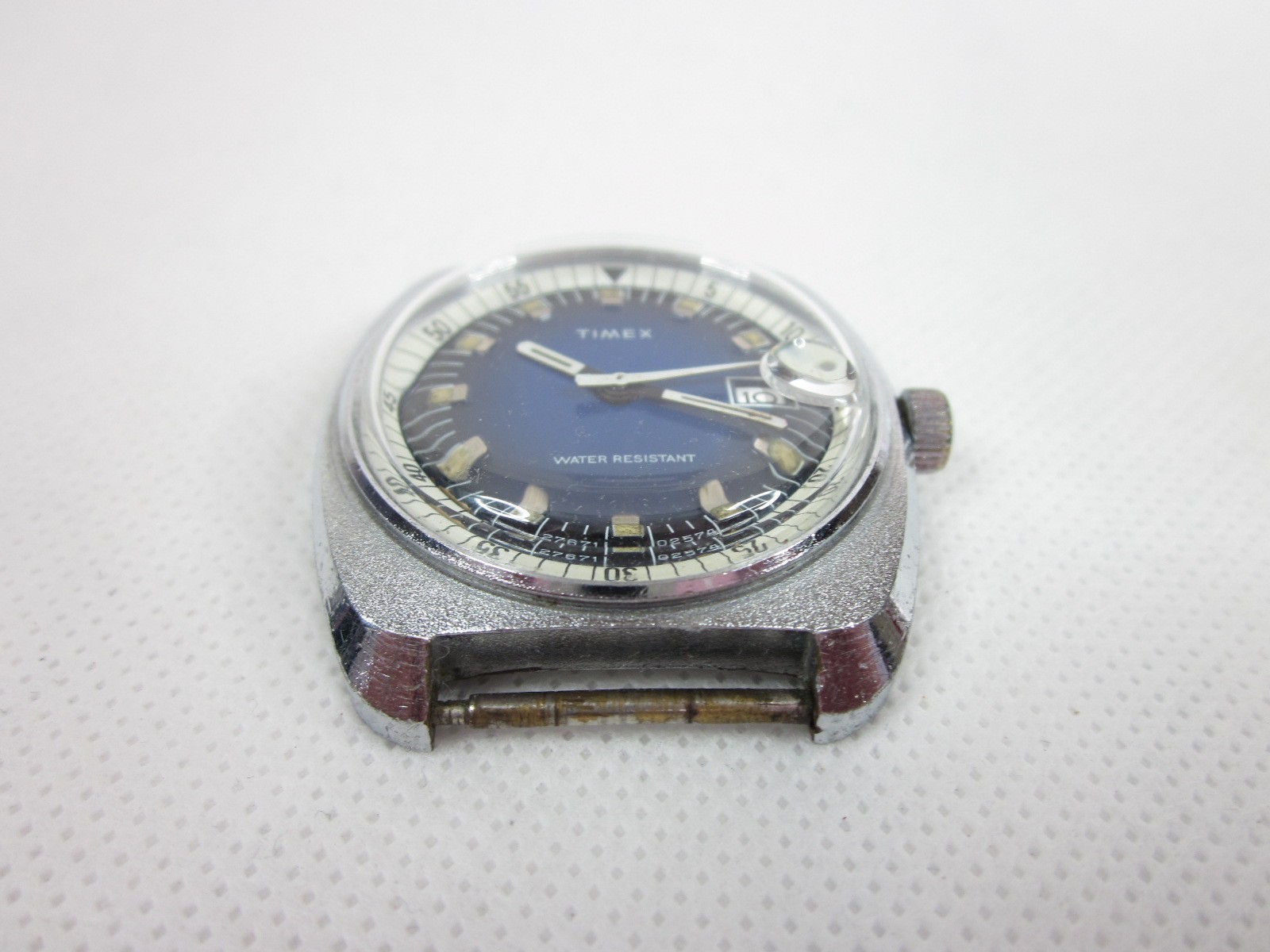 TIMEX FRANCE 27671 WATER RESISTANT DATE VINTAGE MANUAL WRISTWATCH WORKS