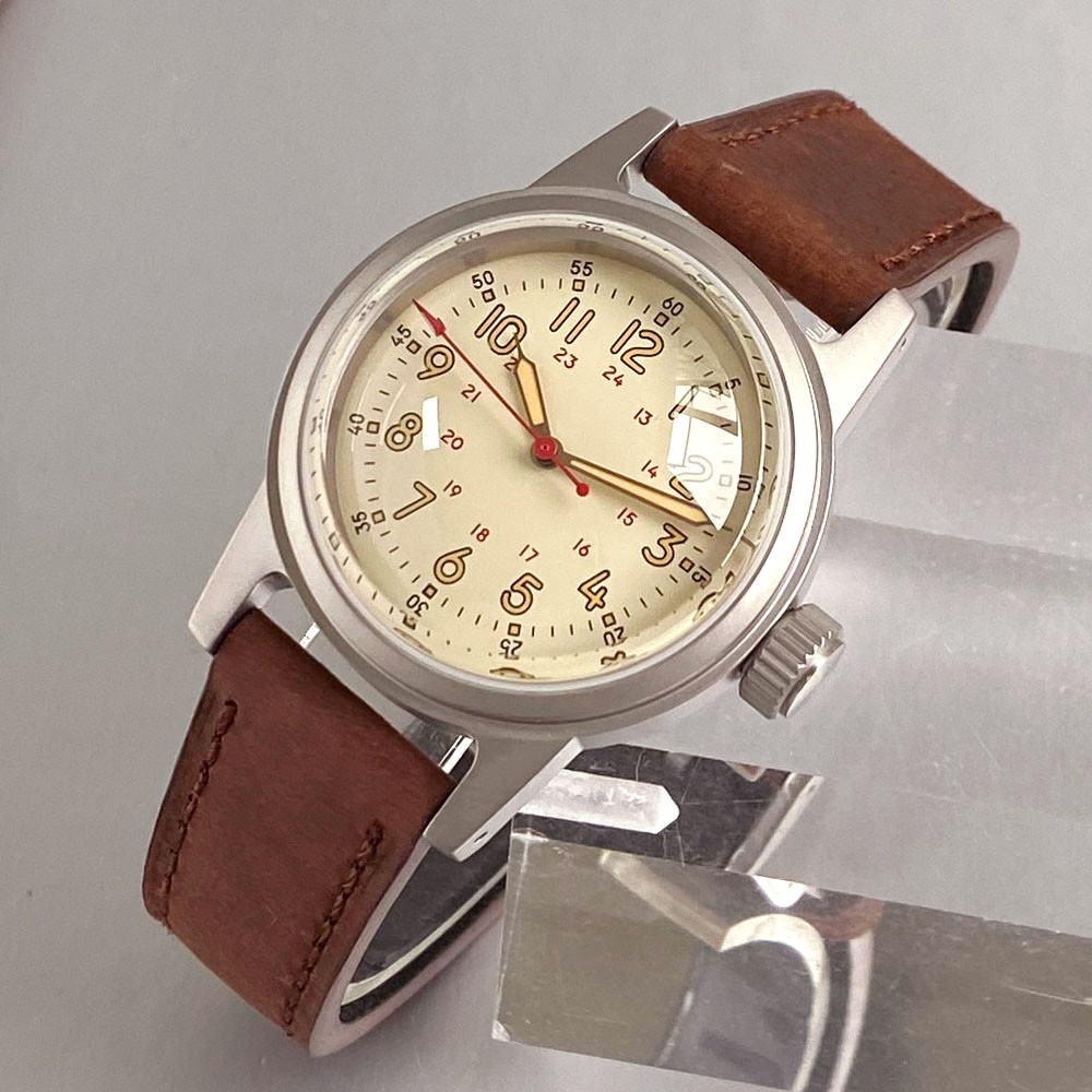 Tandorio 20ATM 36mm Vintage Auto Diver Men Watch For Miyota 8215 Sapphire Glass