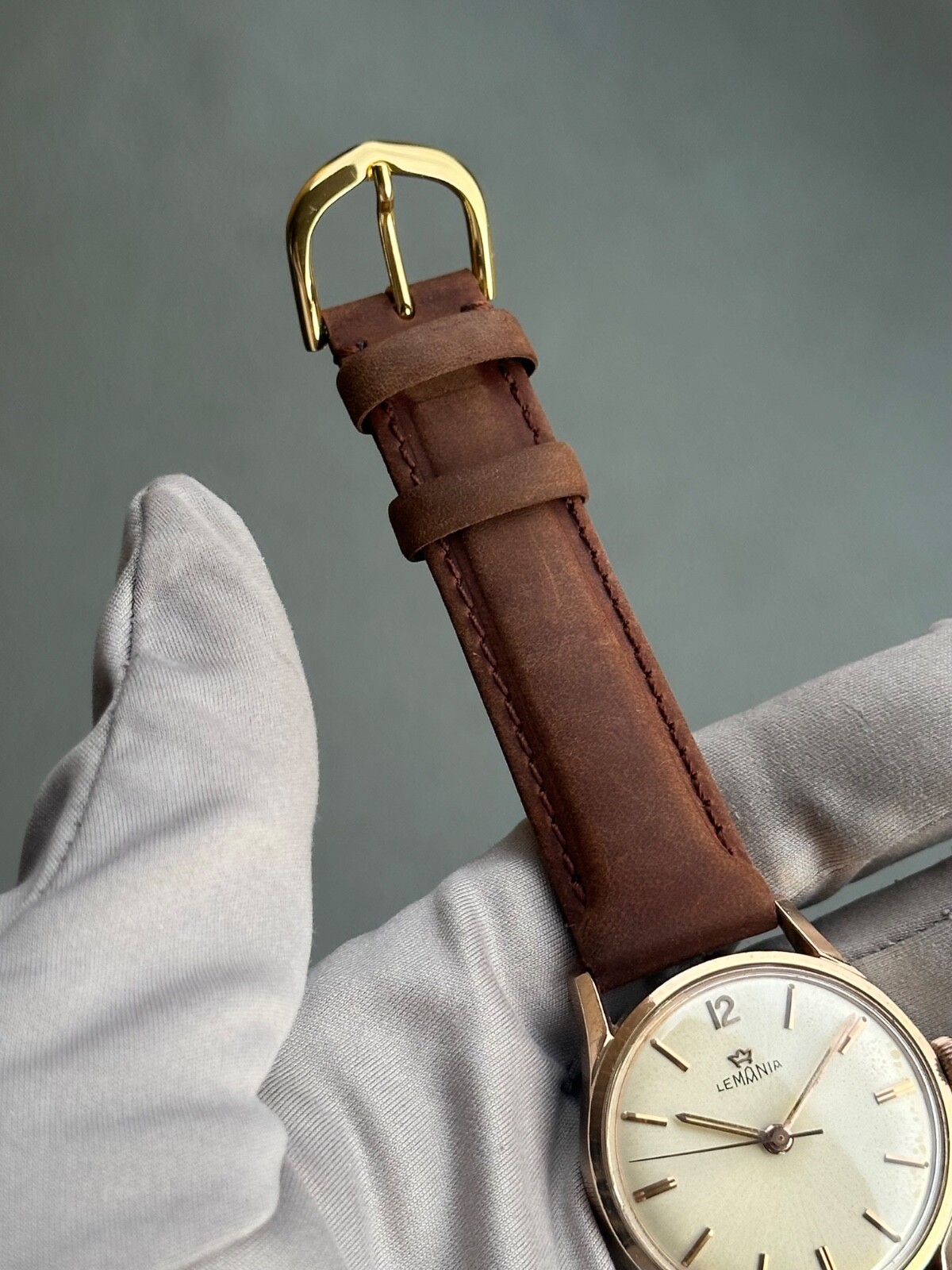 Vintage Lemania Manual-Wind Caliber 3060 Rose Gold Capped 34mm Ref. 918-5 KO
