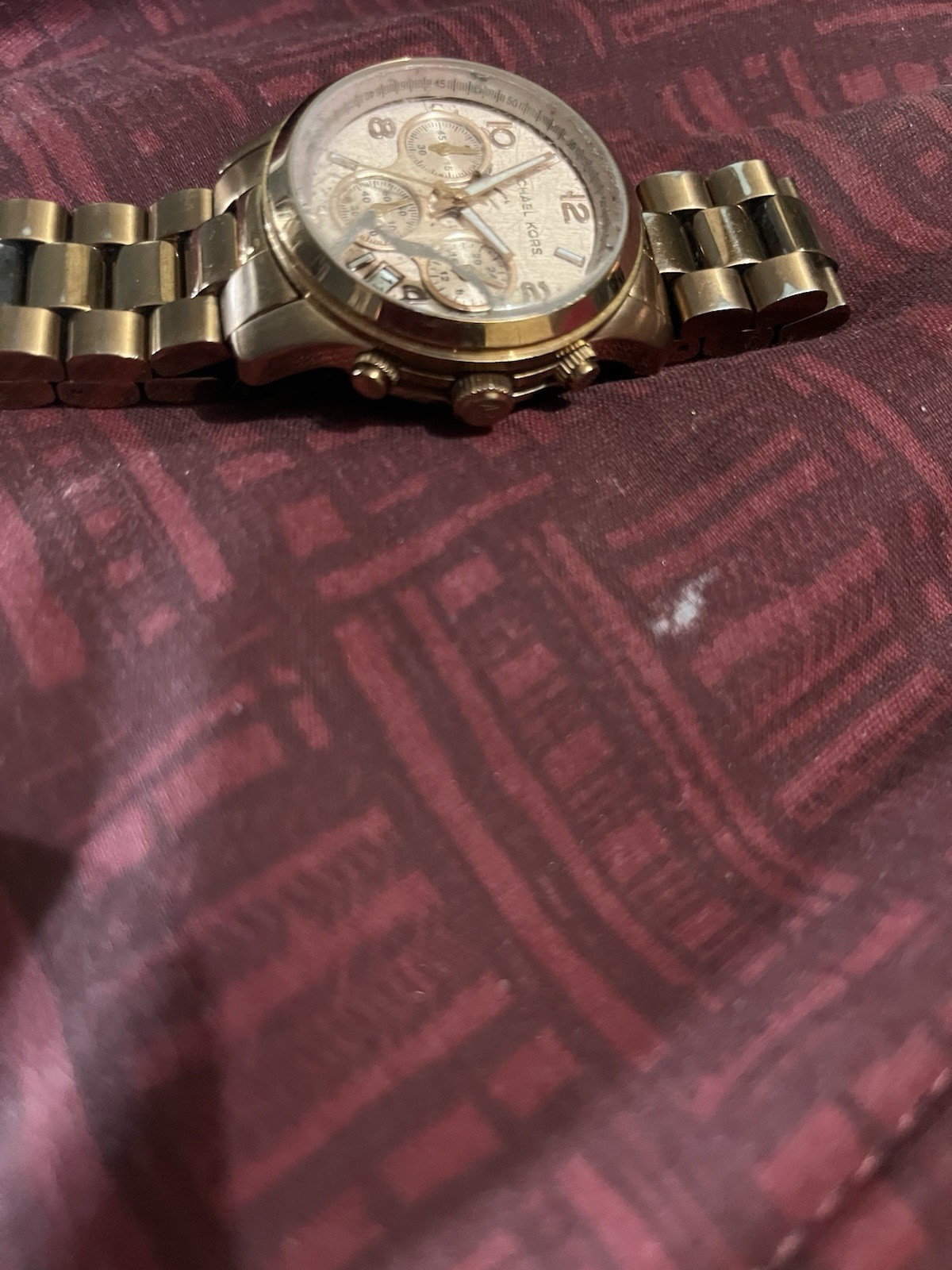 Michael Kors Parker Quartz Chronograph Gold Tone 39mm Stainless Bracelet 10ATM