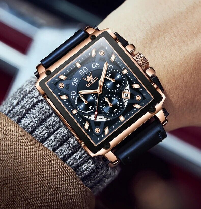 Waterproof Quartz Luminous Business Luxury OLEVS Men’s Men Watch Date Strap