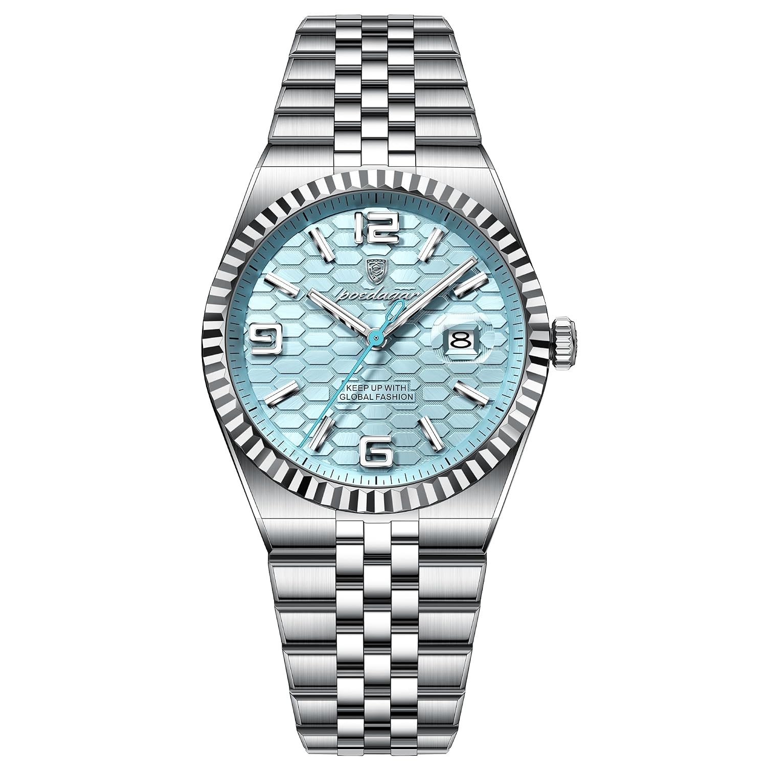 Luxury Men’s Waterproof Stainless Steel Fashion Luminous Date Watches
