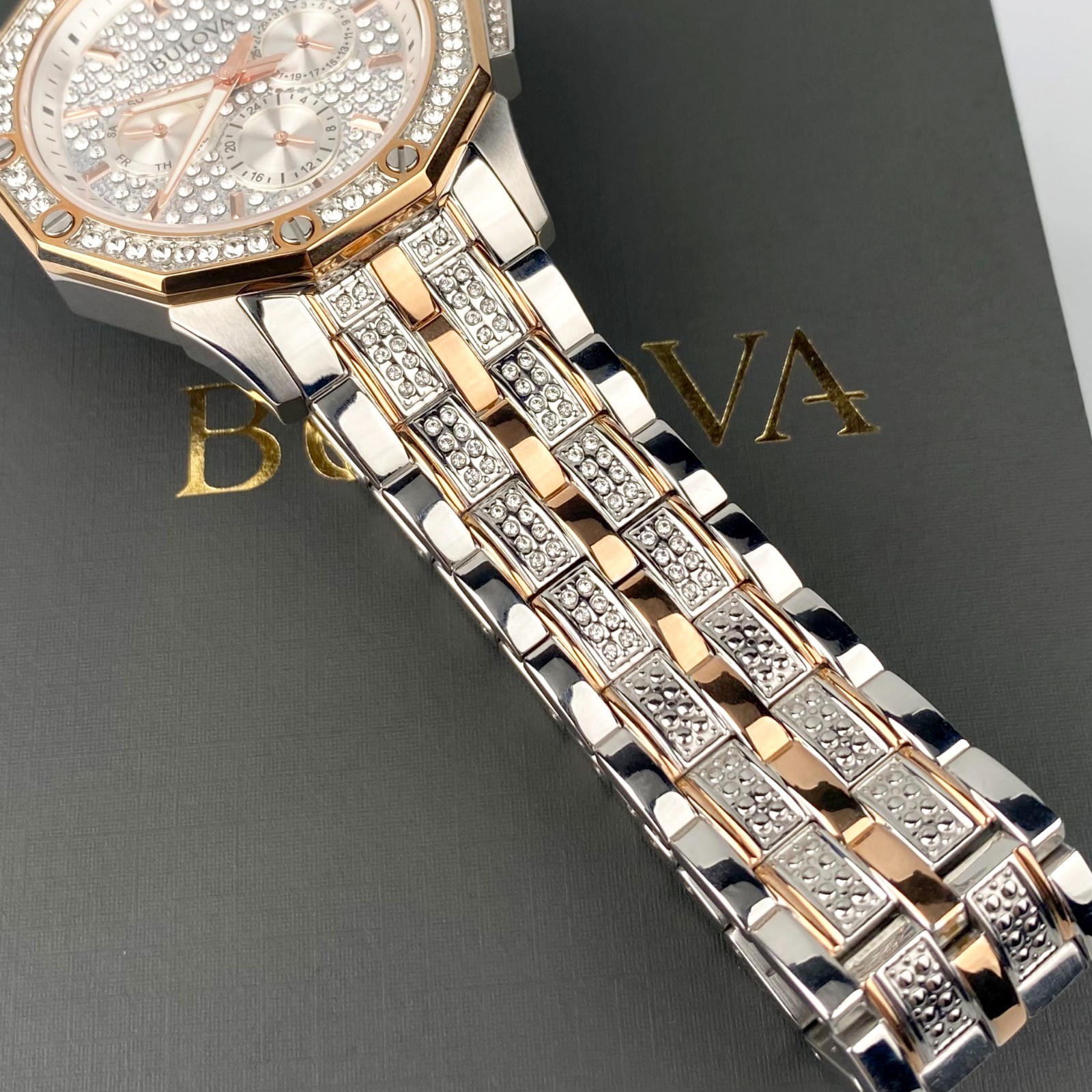 Bulova Octava 98C133 Quartz 41.5mm Quartz Crystal Dial Two-Tone Men’s Watch