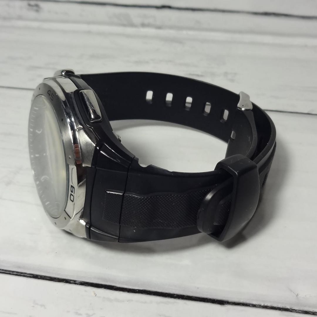 Simple radio-controlled watch with resin band, WAVE CEPTOR WVA-470, working well
