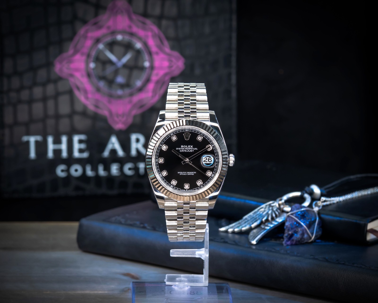 Rolex Datejust 41 Black Diamond Dial Jubilee Fluted – 2025 – BOX & PAPERS 126334