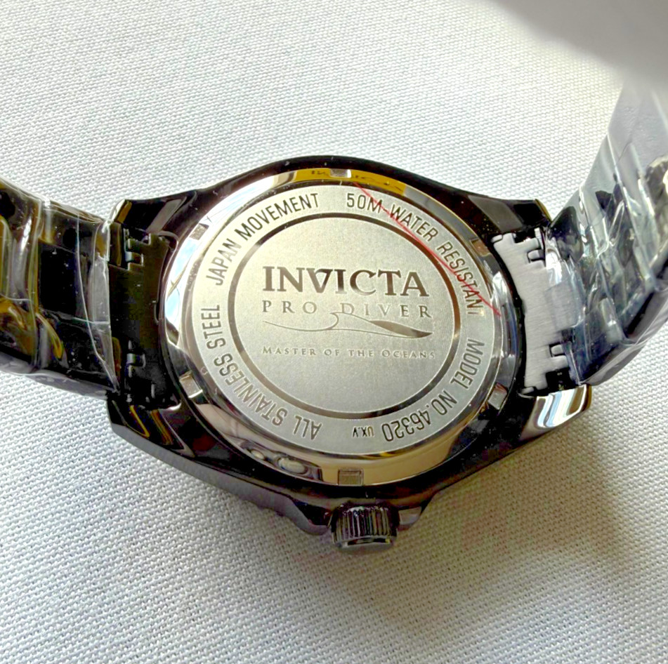 Invicta 46320 Pro Diver Men’s 43mm Blue Sunray Date Dial Black Stainless Watch