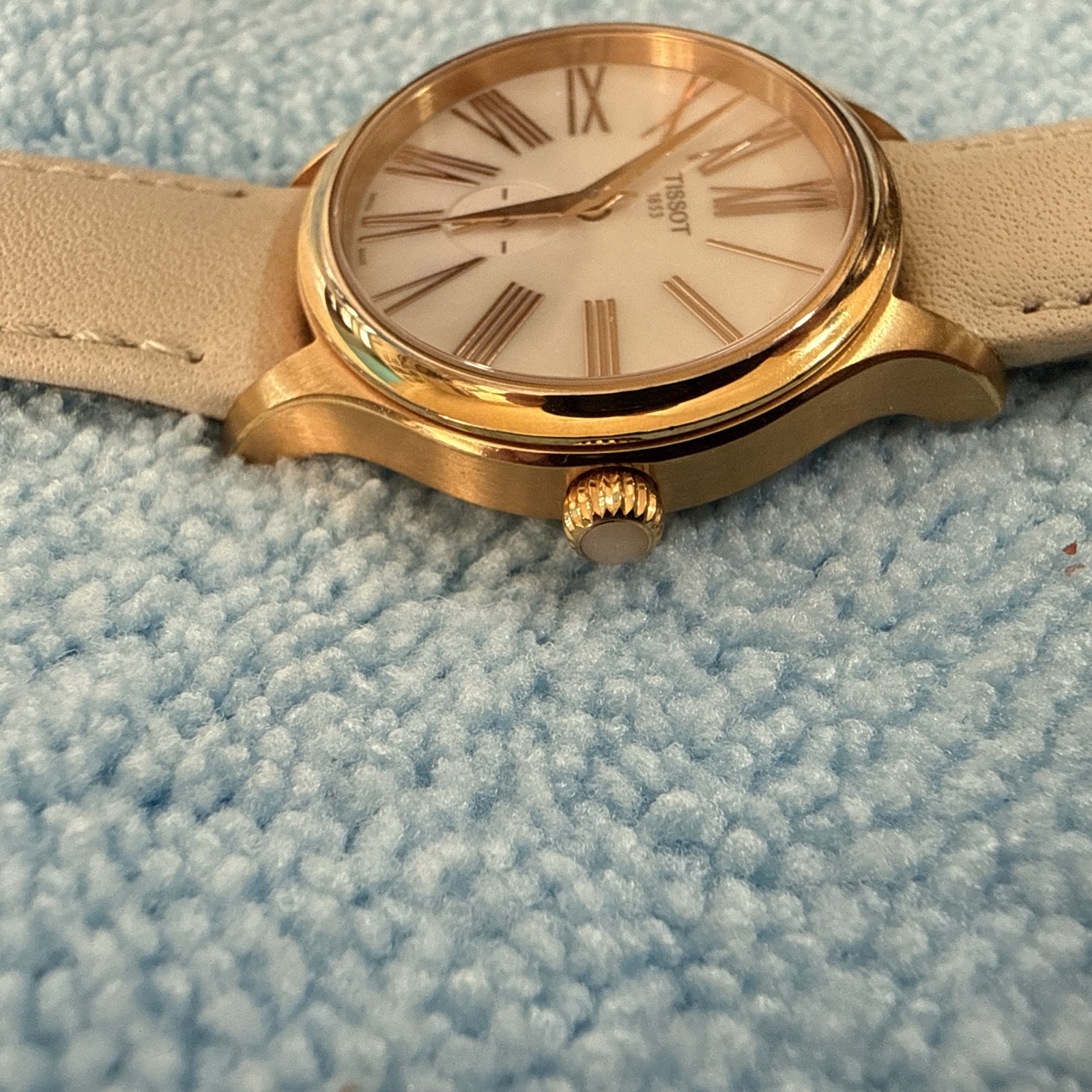 TISSOT BELLA ORA ROSE GOLD PVD OVAL CASE LADIES WATCH T103.310.36.113.01