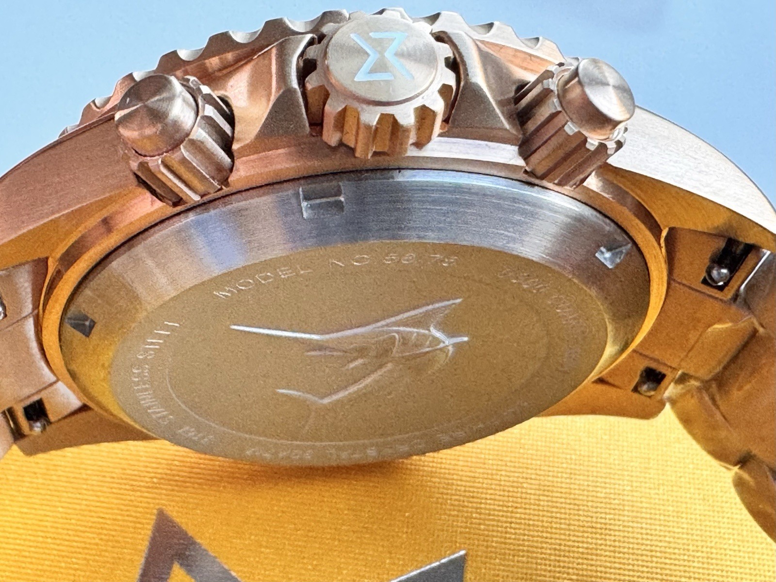 Mens Diver watch chronograph MARLINWATCH Sapphire BGW9 🐟 SCREW DOWN CROWN 👑