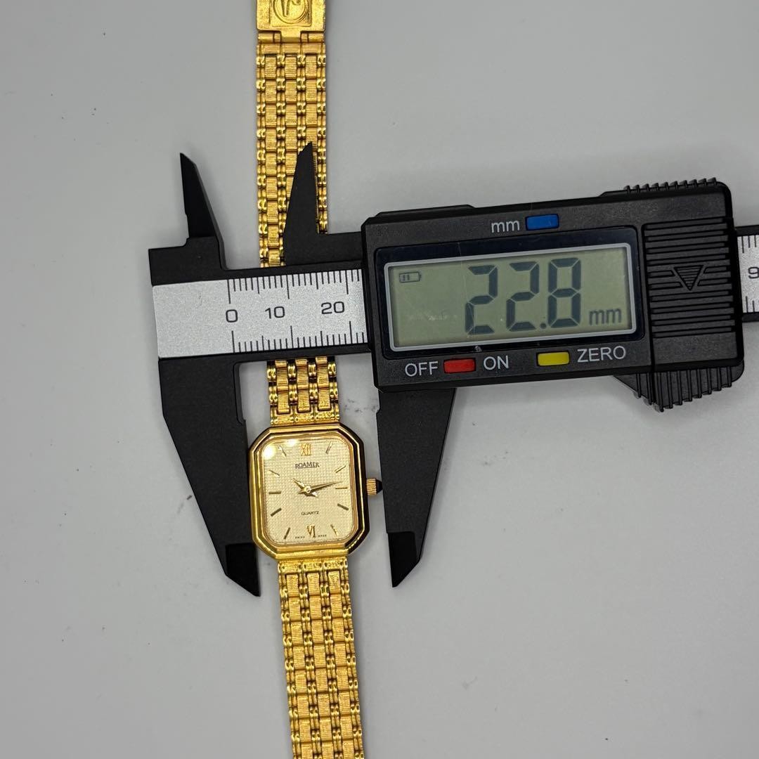ROAMER Ladies Quartz Wristwatch Square Gold Swiss