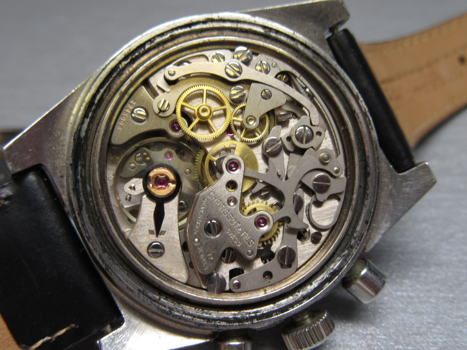 N58⭐⭐ Vintage ” TISSOT PR516 ” Chronograph Lemania 873 Omega Werk Watch ⭐⭐
