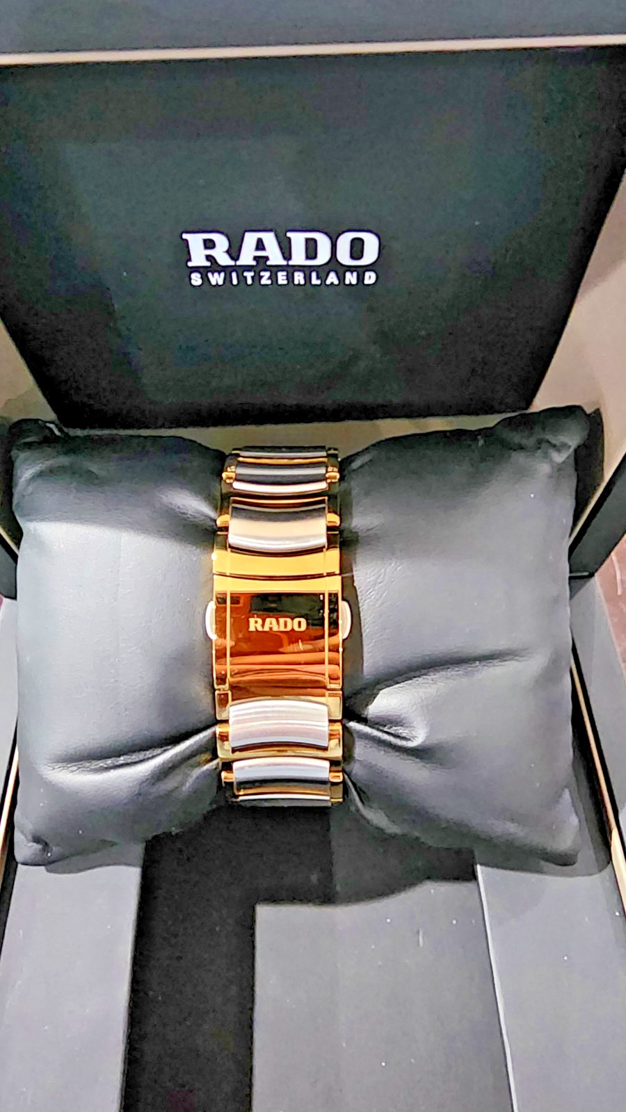 Authentic Rado Centrix R30931103 Quartz 38mm Two Tone Ceramic Watch Box Papers