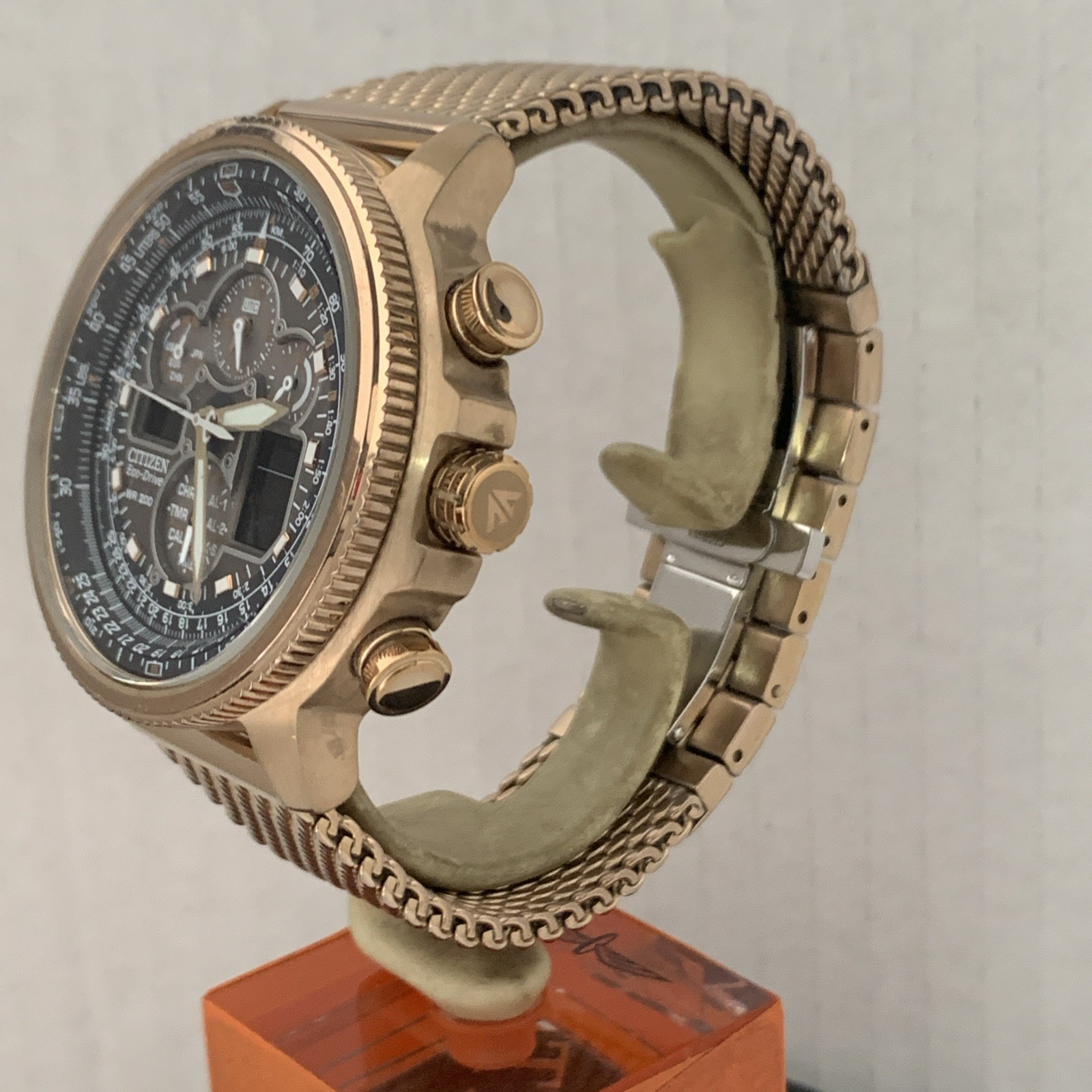 Citizen Men’s Navihawk Eco Drive R.Controlled A-T Rose Gold PVD Watch JY8033-51E