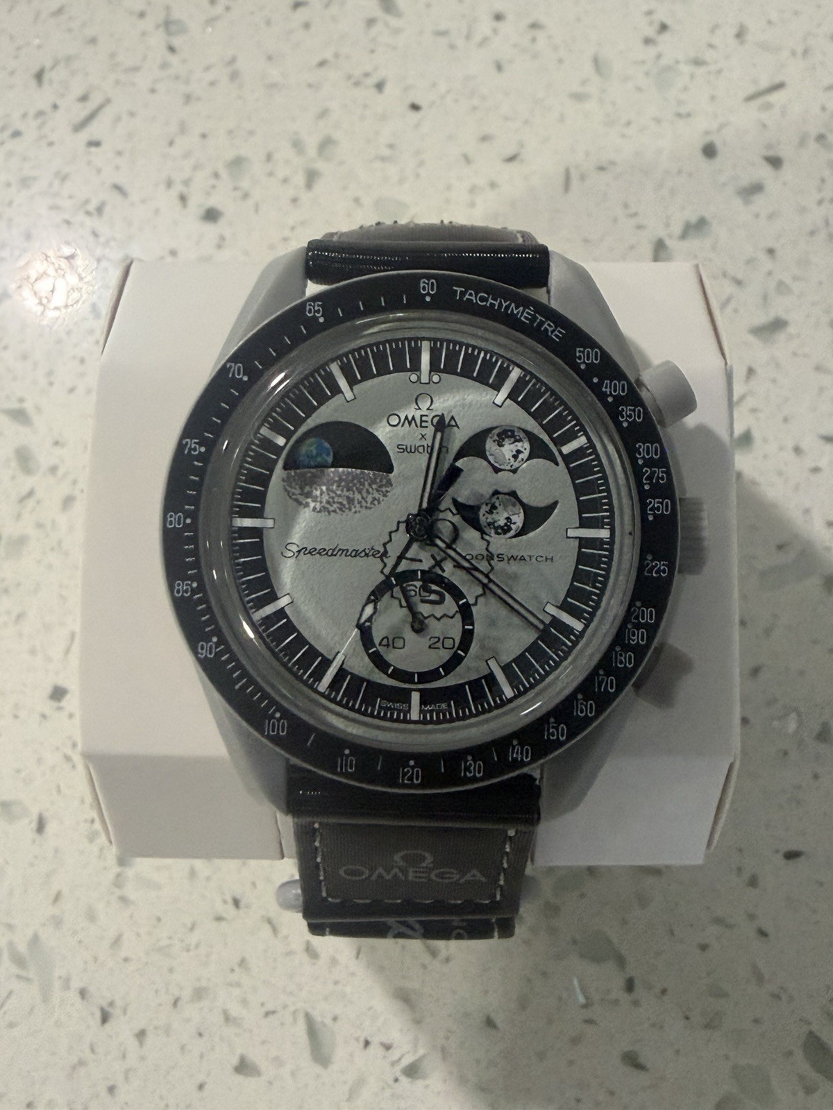 Swatch Mission to Earthphase Bioceramic Chronograph Tachymeter Quartz 42mm