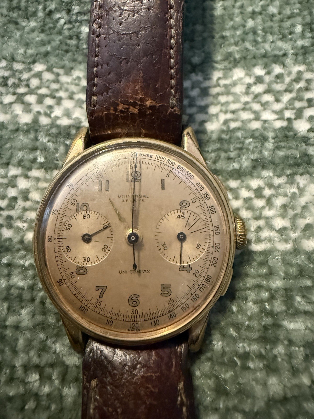 Universal Genève Uni-Compax 1940s Chronograph Manual 34mm Silver Dial