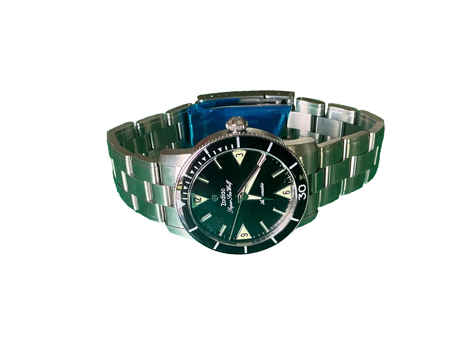 Zodiac Super Sea Wolf 53 Skin Automatic Black & Silver Mens Watch ZO9209