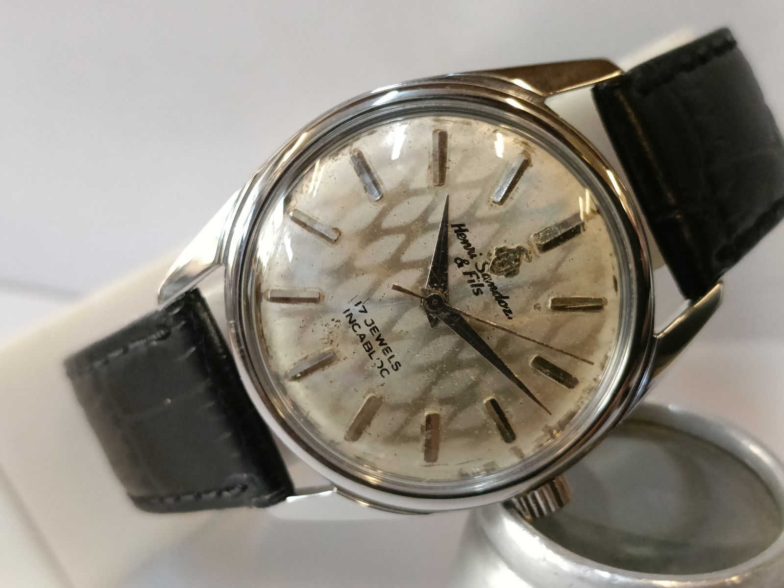HENRI SANDOZ & FILS WINDING PATINA DIAL 1761Y-88 SWISS MEN’S WORKING CONDITION
