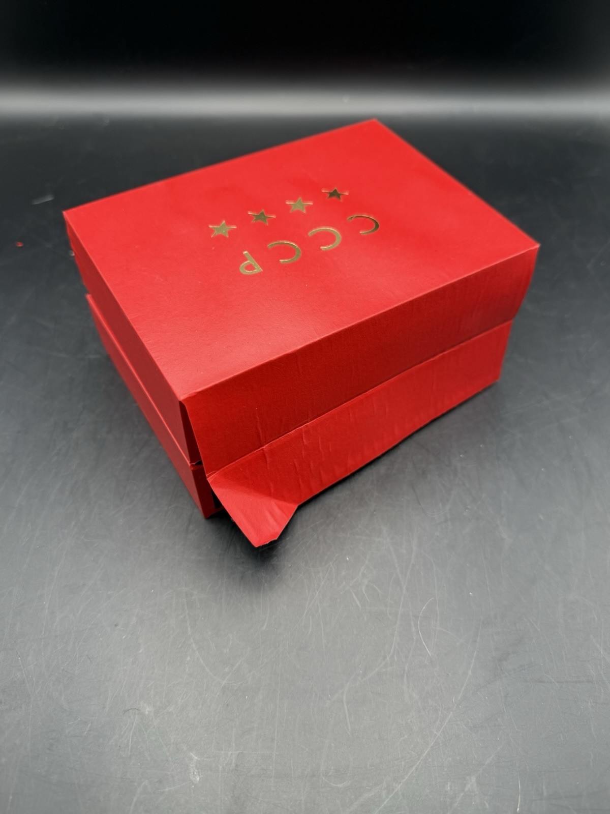 CCCP Mirny Watch Soviet-Inspired Green Dial Leather Strap Box Damage