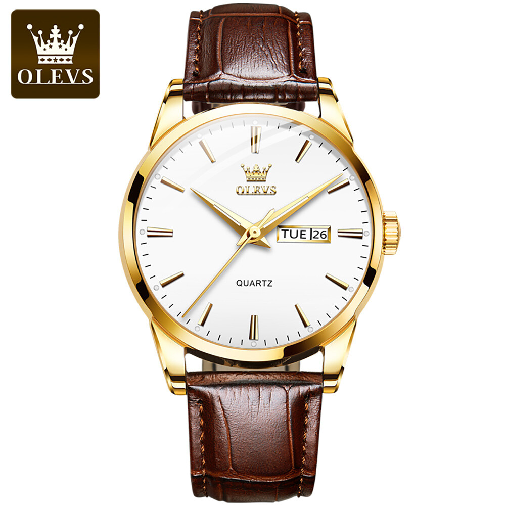 OLEVS New Luxury Men’s Watches Quartz Watch Waterproof Luminous Wristwatches