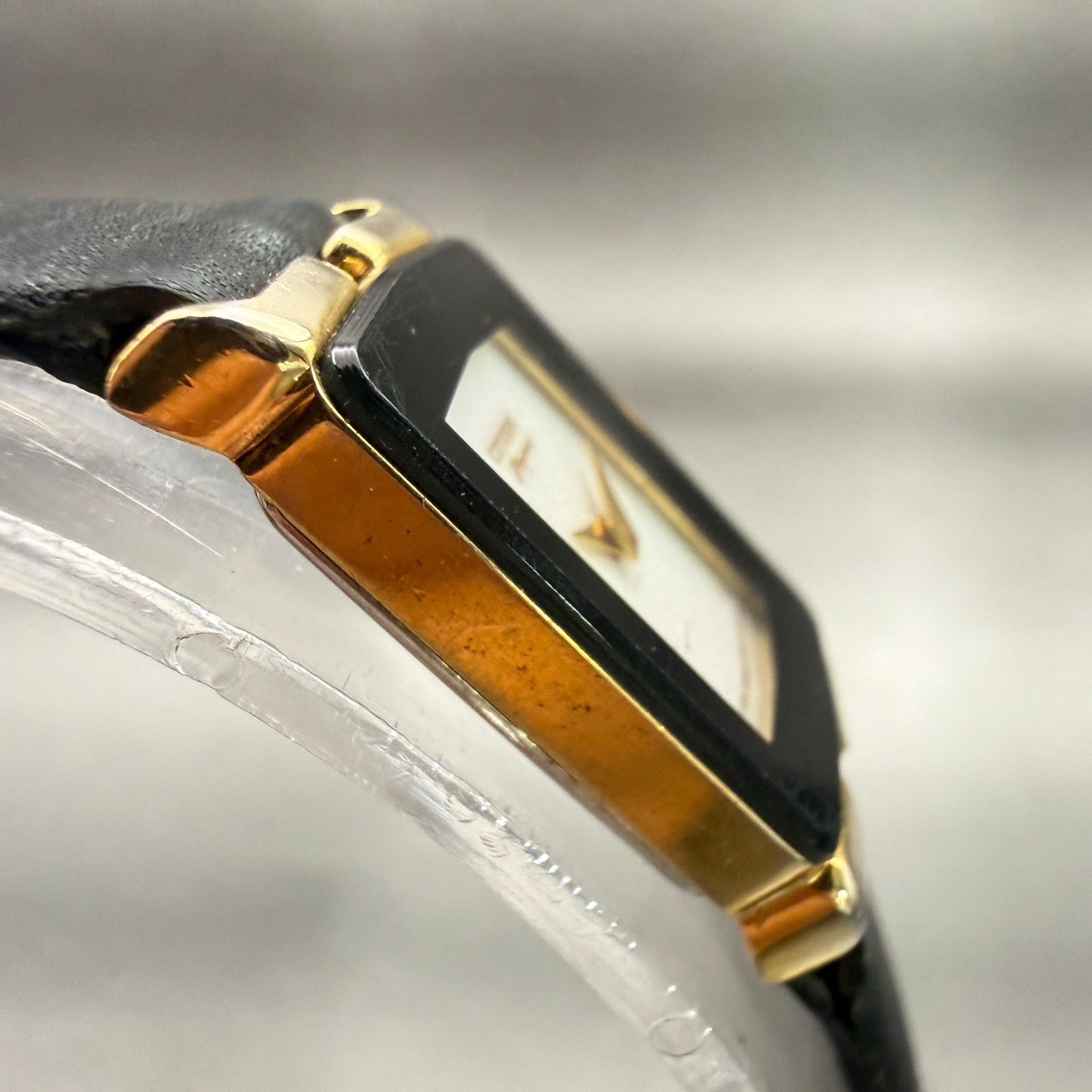 Citizen Elegance Tank Watch Women 13mm MOP Dial Gold Tone 2200-S14994 New Batt
