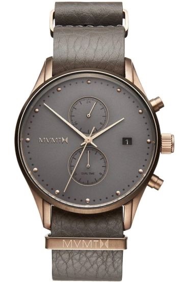 MVMT Voyager Bronze Age 42mm — Gray Leather (D-MV01-BROGR)