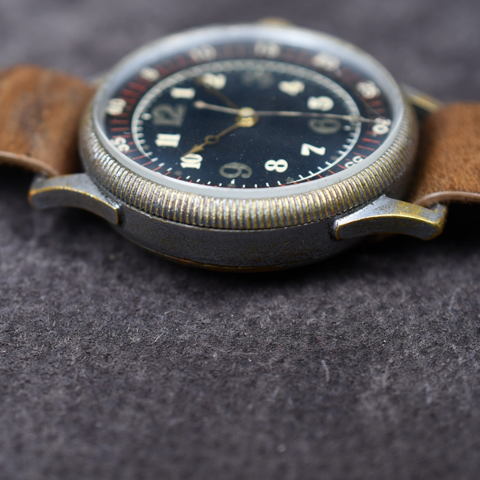 Seikosha Tensoku 1940’s Japanese Military Issued Pilot Aviator 48mm Manual Wind