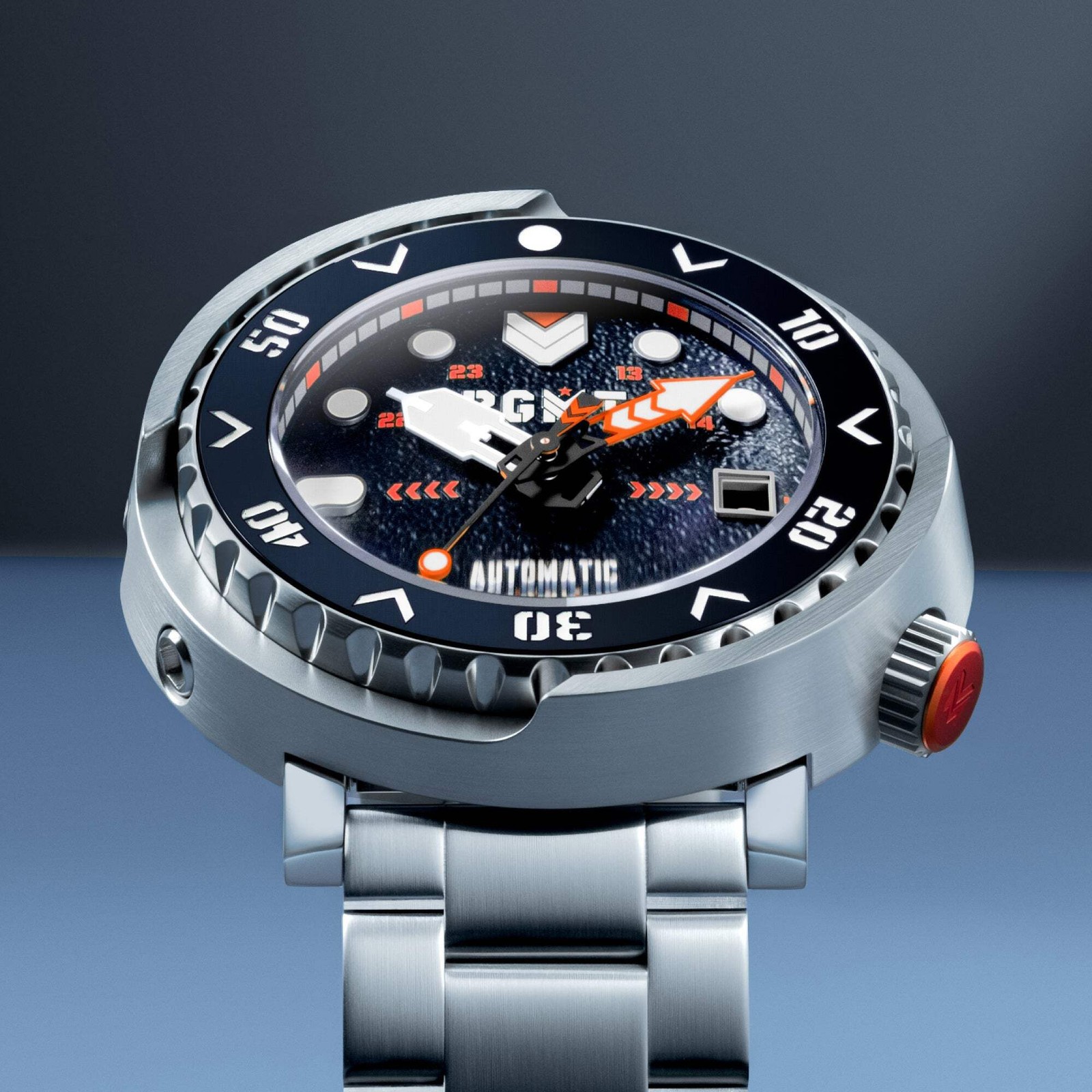 Zumwalt Automatic Blue Dial / Stainless Steel Bracelet Blue Dial Wristwatch RG-8