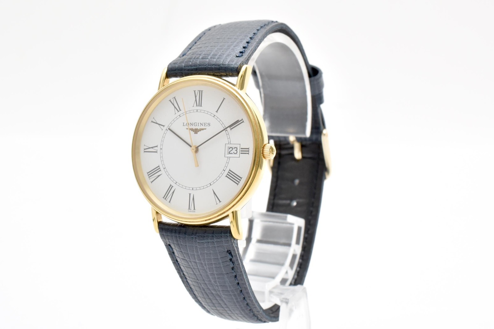 “N BELT” LONGINES Grande Classique L4.720.2 White Dial Qz Men Watch “Mint” JAPAN