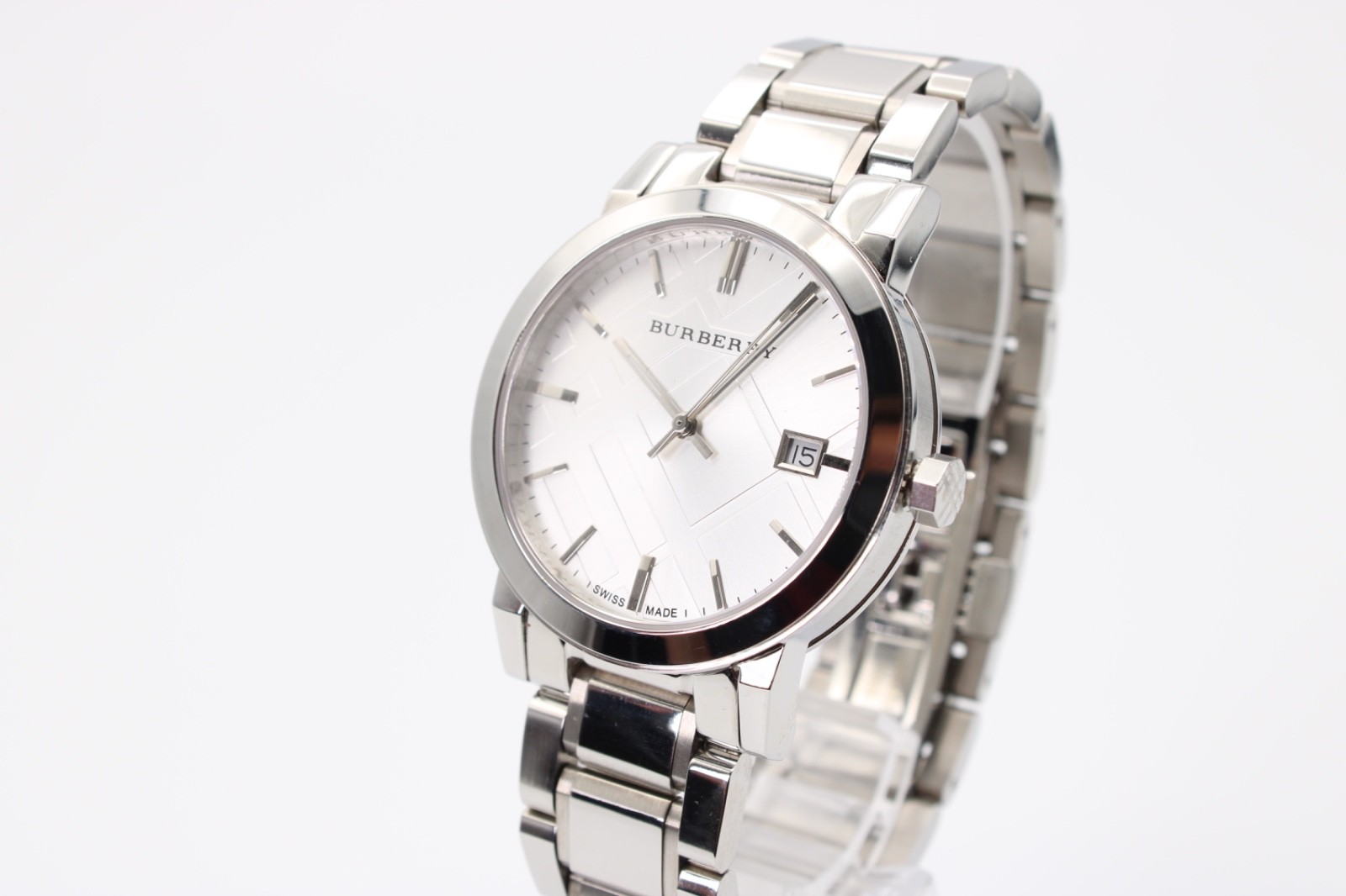 BURBERRY THE CITY Stainless Steel Silver Unisex Watch BU9000