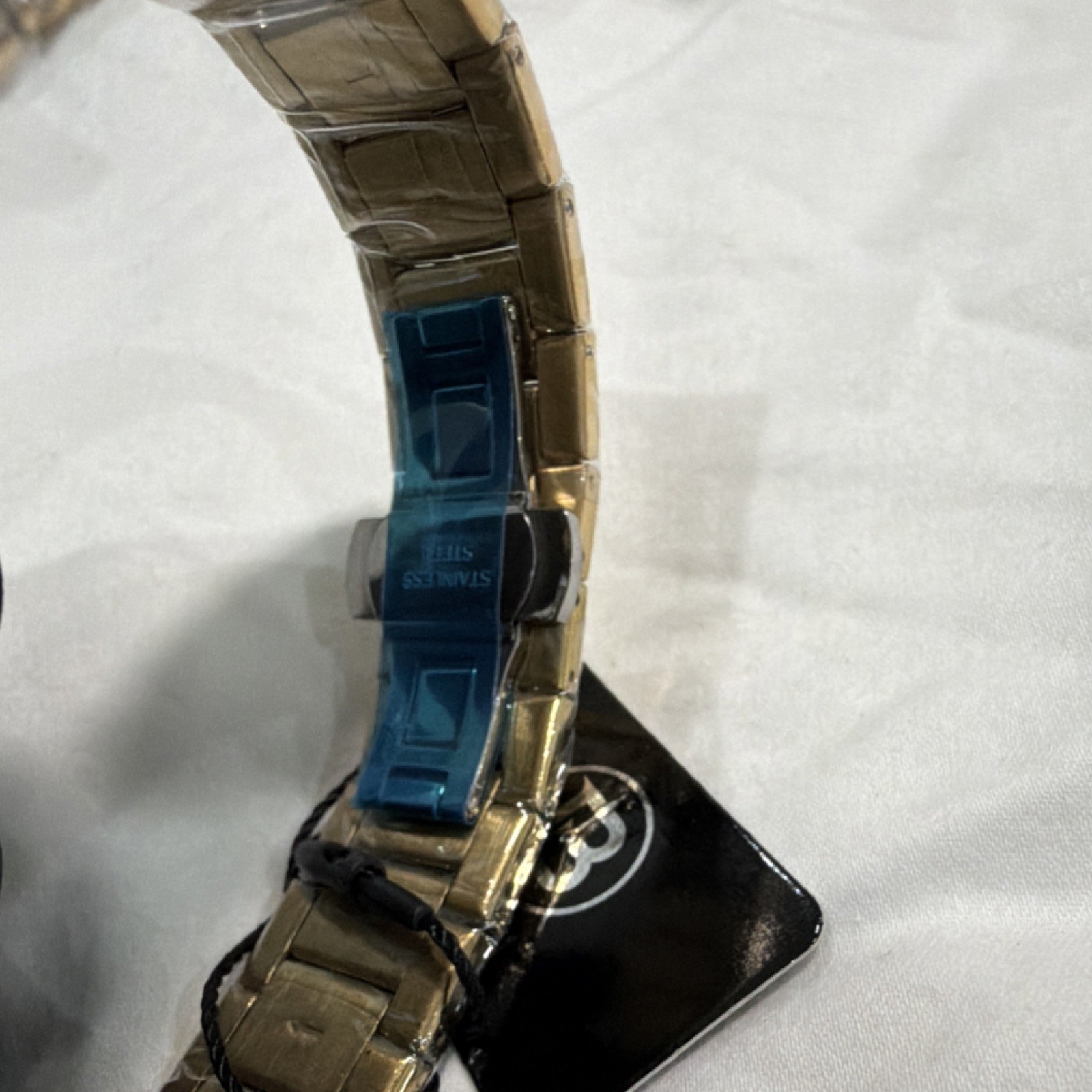 41.5mm Automatic Skeleton Watch With Dial Gold Tone Stainless Steal Bracelet